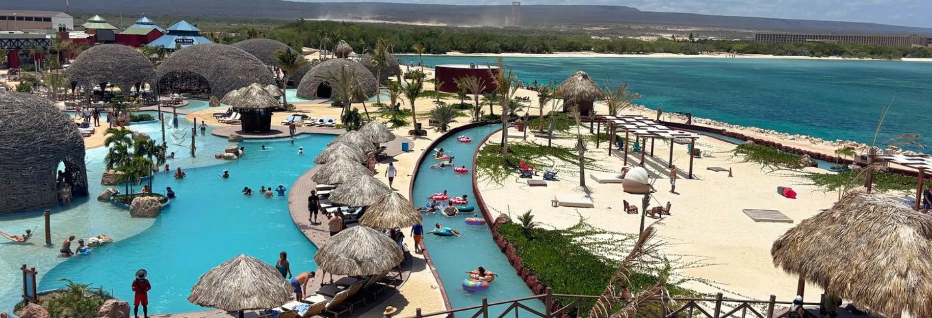 Lazy river winding through Cabo Rojo Cruise Port pool