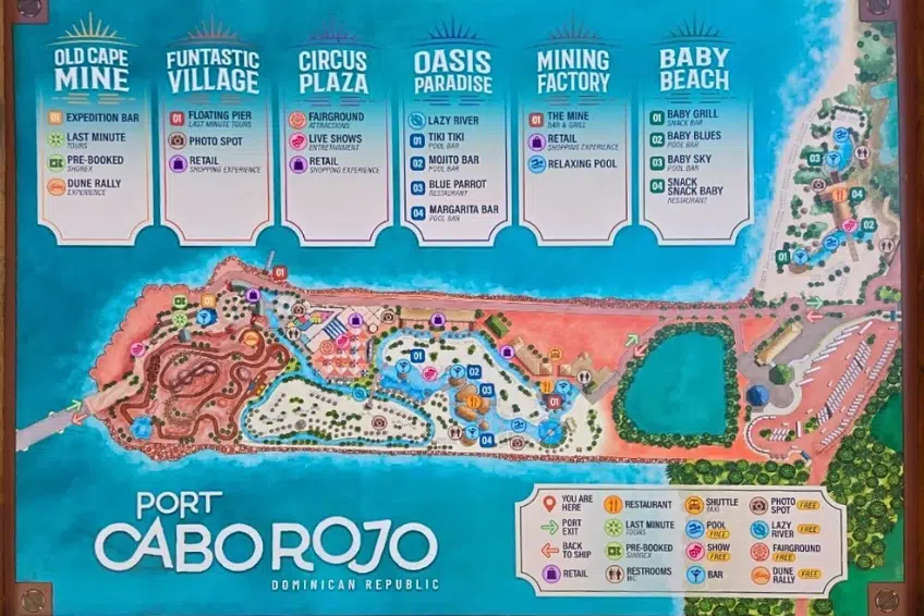 Visitor map of Port Cabo Rojo Dominican Republic