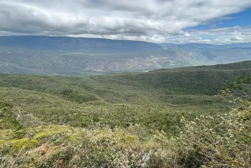 Sweeping panoramic view the mountains in Sierra de Bahoruco
