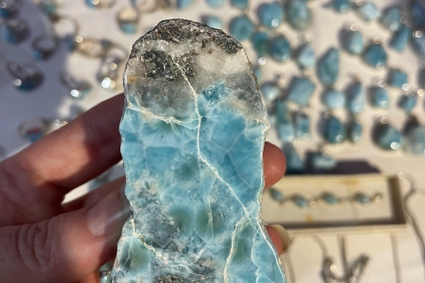 Things To Do Outside The Port - Shop for Larimar in Pedernales Town