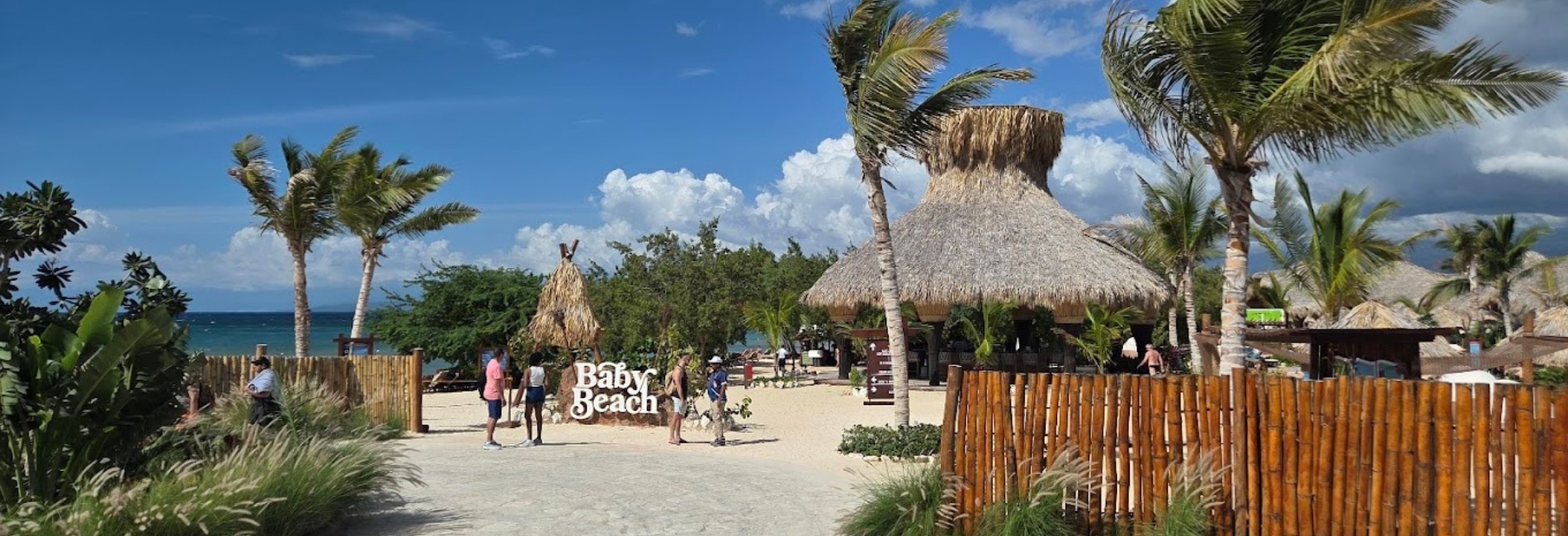 The entrance to Baby Beach Club Cabo Rojo