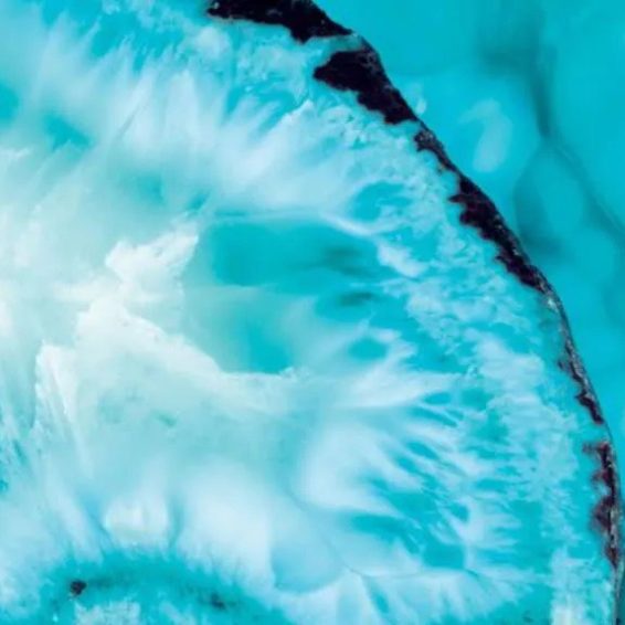 Close-up of Larimar showing dolphin stone wave patterns