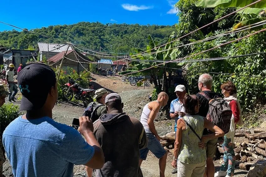 What Is Larimar Visitors learning about Larimar mining at Los Chupaderos